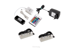 Zestaw 2-pkt klipsów LED RGB PVC