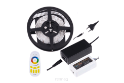 ZESTAW Taśma RGB 150 LED bez żelu, IP20 + sterownik, pilot IR, zasilacz