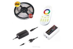 ZESTAW Taśma RGB 150 LED w żelu, IP45 + sterownik, pilot, zasilacz