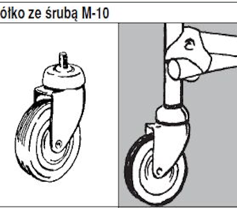 Kółko ze śrubą M10 AC512B