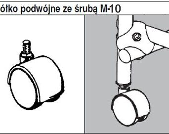 Kółko podwójne ze śrubą M10 AC512A