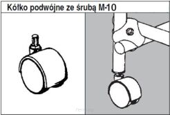 Kółko podwójne ze śrubą M10 AC512A