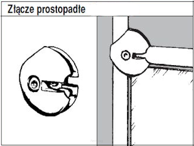 System TRIS 25 Złącze prostopadłe TR505