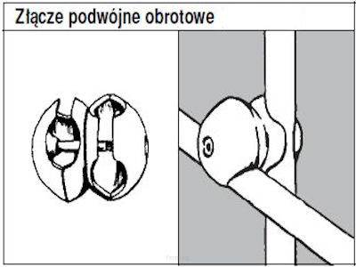 System TRIS 25 Złącze podwójne obrotowe TR557