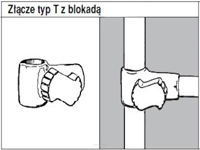 Złącze typ T z blokadą TR559B