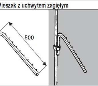 Wieszak z uchwytem zagiętym TR537A