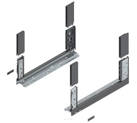 Boki szuflady LEGRABOX free 780C4502 Antracyt